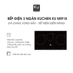 Bếp điện từ 3 ngăn Kuchen KU MI918