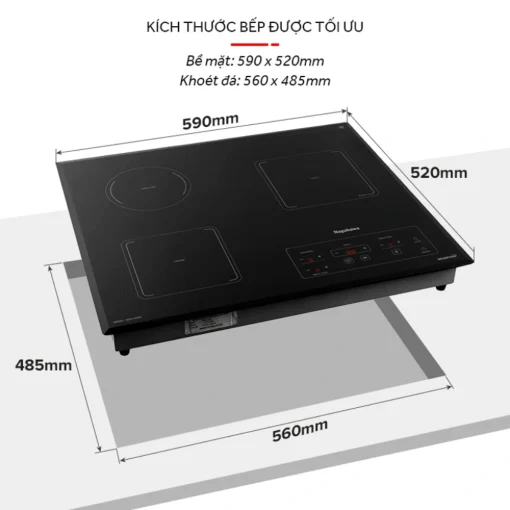 Bếp ba 2 điện từ 1 hồng ngoại Nagakawa NAG1253M - Ảnh 8