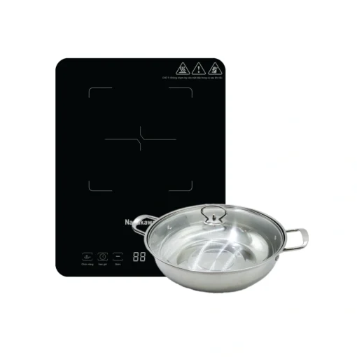 Bếp điện từ đơn Nagakawa NAG0714 2000W, mặt kính chịu nhiệt, cảm ứng thông minh